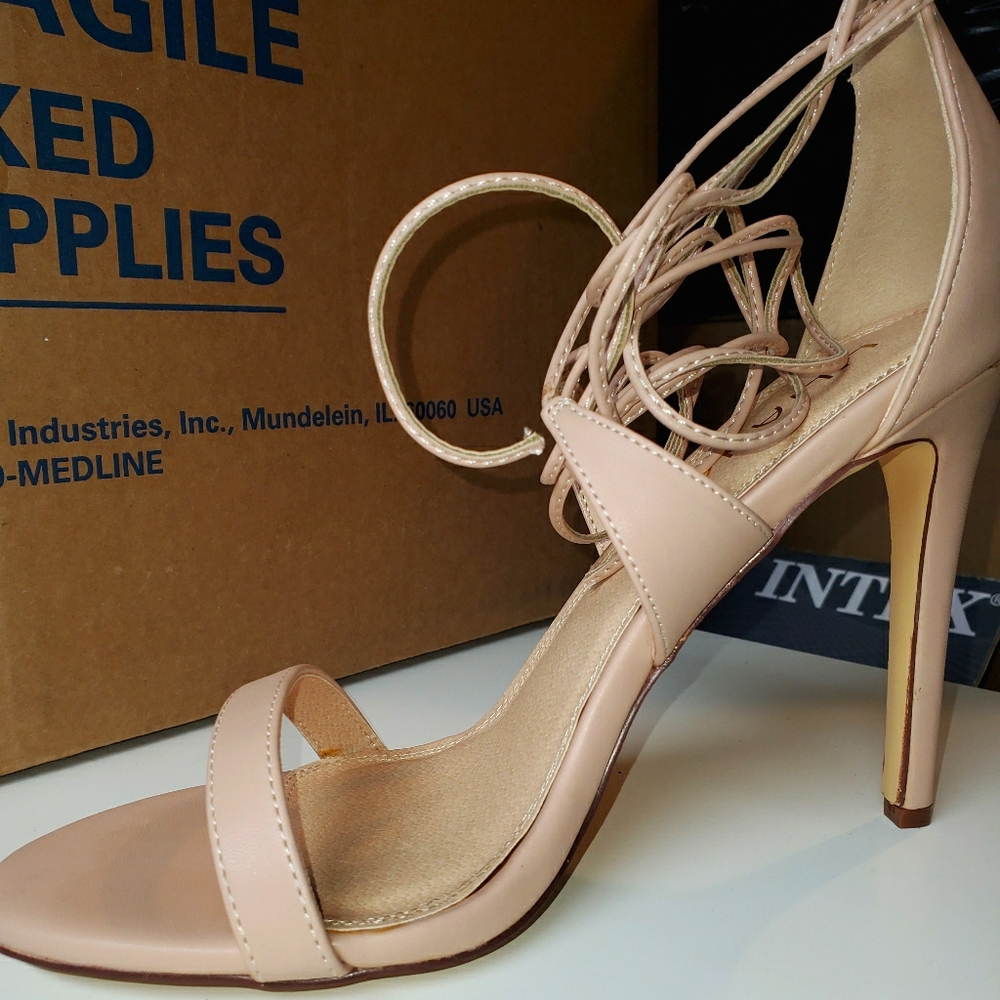 Nude Strappy High Heels